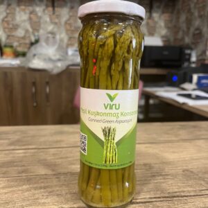 Viru Yeşil Kuşkonmaz Konservesi (Net: 330 g / Süzme: 185 g) – Canned Green Asparagus