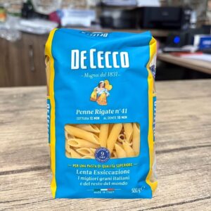 De Cecco Penne Rigate n°41 Makarna 500 g – Orijinal İtalyan Çizgili Kalem Makarna
