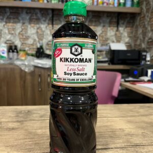 Kikkoman Naturally Brewed Less Salt Soya Sosu – %43 Az Tuzlu Yeşil Kapak
