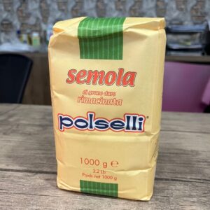 Polselli Semola di Grano Duro Rimacinata 1 kg – İtalyan Çift Öğütülmüş Durum İrmik Unu